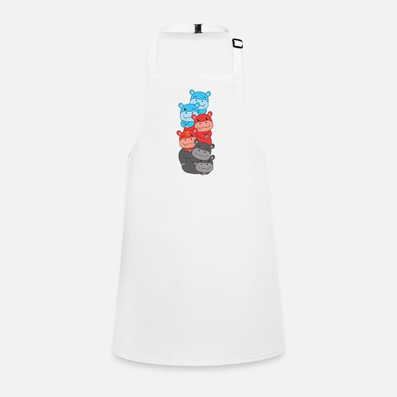 Polyamory Flag Pride LGBTQ Cute Hippo Children's Apron