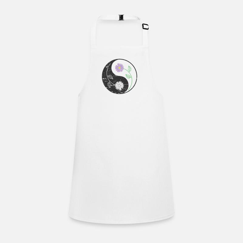 Fleur équilibre Yin et Yang symbole signe Tablier Enfant