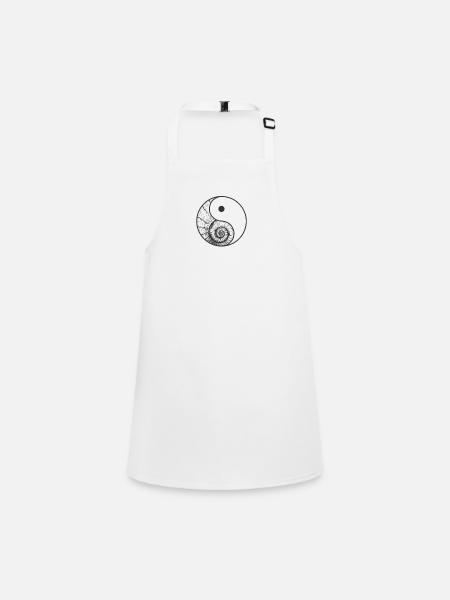 Seashell Yin and Yang Sign - Children's Apron - white - Front
