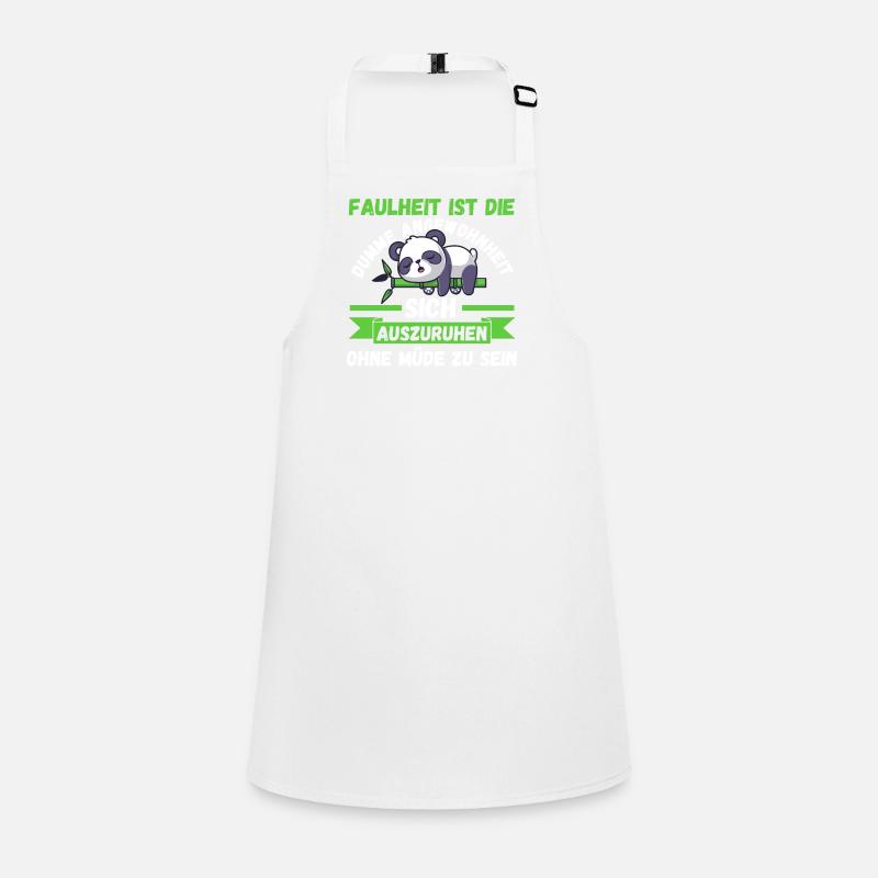 Panda Morning Grouch Laziness Chilling Lazy Long Sleeper Children's Apron