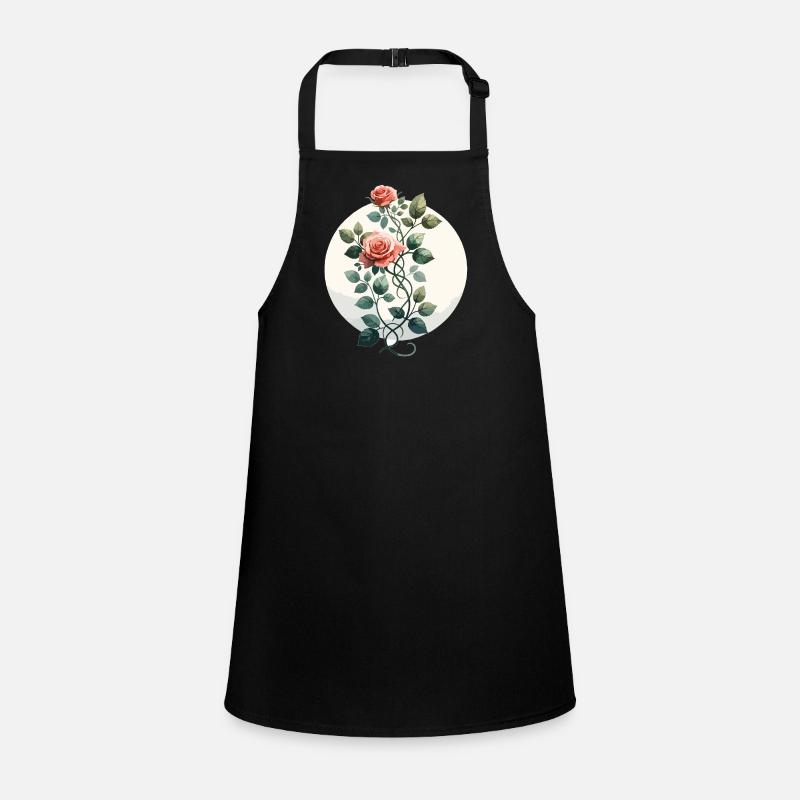 Rose Vine Drawn Children's Apron