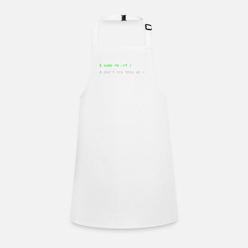Linux joke sudo rm -rf Don't try this at home Children's Apron