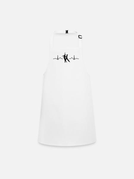 Latin Dancing Couple Heartbeat Dancer - Children's Apron - white - Front