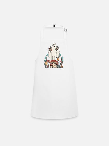 Joyful Nature Ghost Flora Autumn Halloween - Children's Apron - white - Front