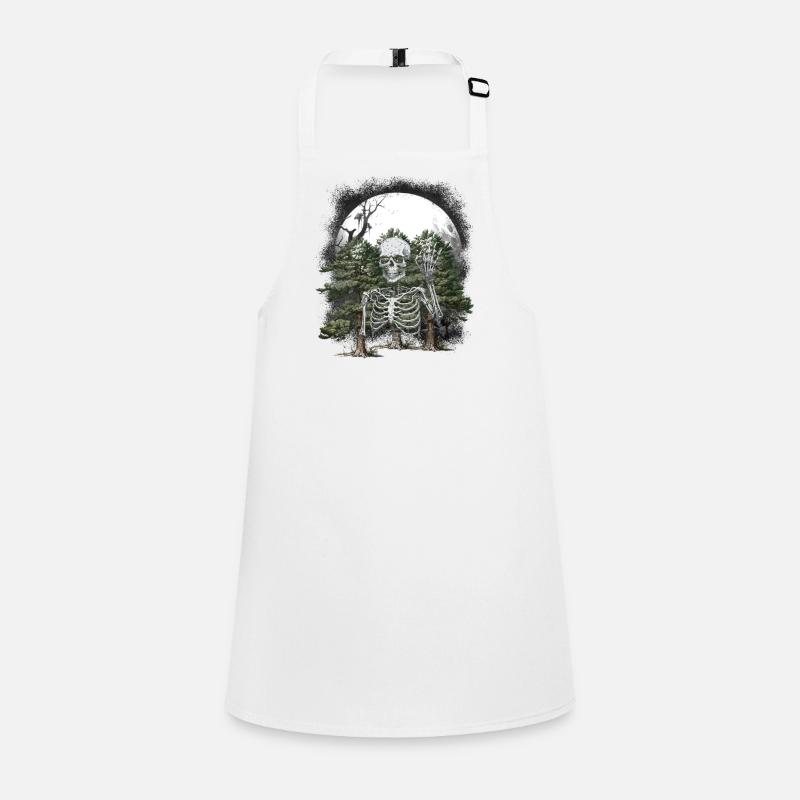 Woodland Ghost Ghost Minuit Spooky Halloween Tablier Enfant