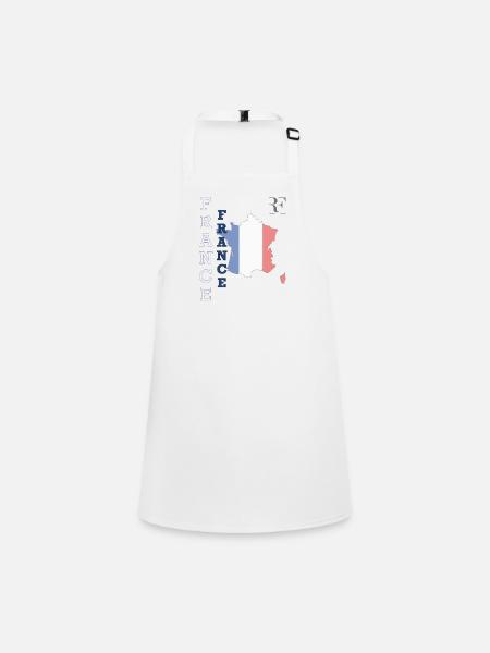Drapeau Français Style et Patriotisme - Tablier Enfant - blanc - Devant