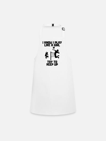 Volley-ball cadeau Volley-ball joueur de beach-volley - Tablier Enfant - blanc - Devant