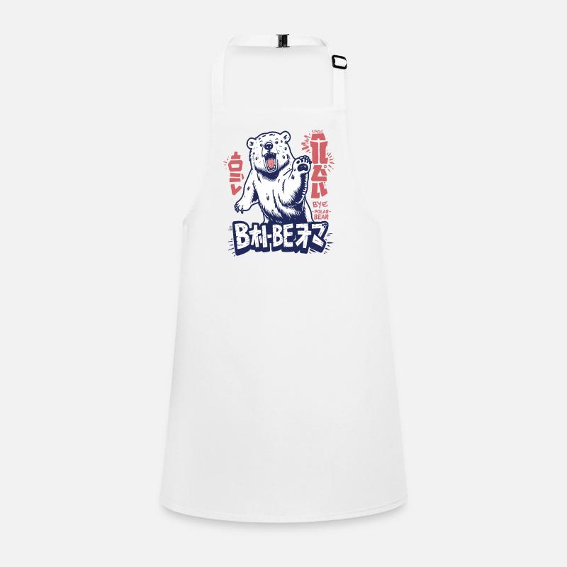 Der bipolarer Polarbär sagt tschüss (bye) Schürze für Kinder