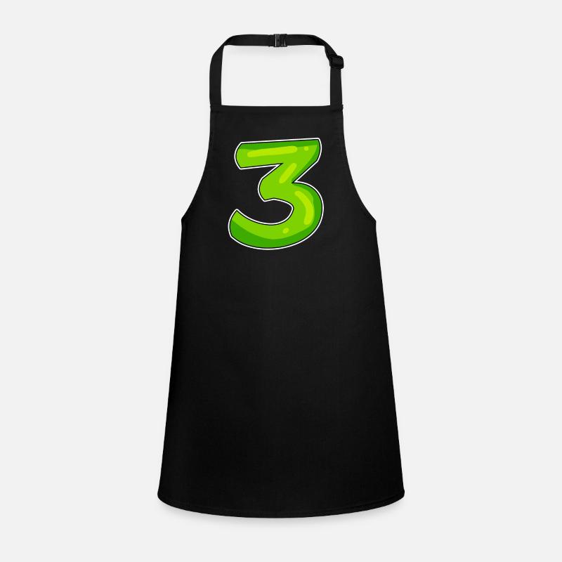 Three - 3 - Number 3 - Number 3 Children's Apron