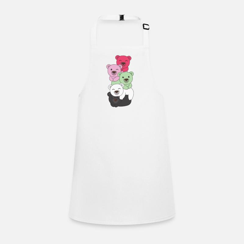 réciprocitéromantique drapeau fierté LGBTQ ours mignon Tablier Enfant
