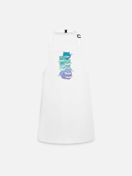 Neptunic Flag Pride LGBTQ Cute Fox Stack - Children's Apron - white - Front