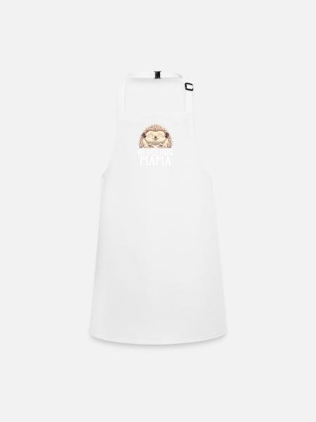 Hedgehog Mom - Children's Apron - white - Front