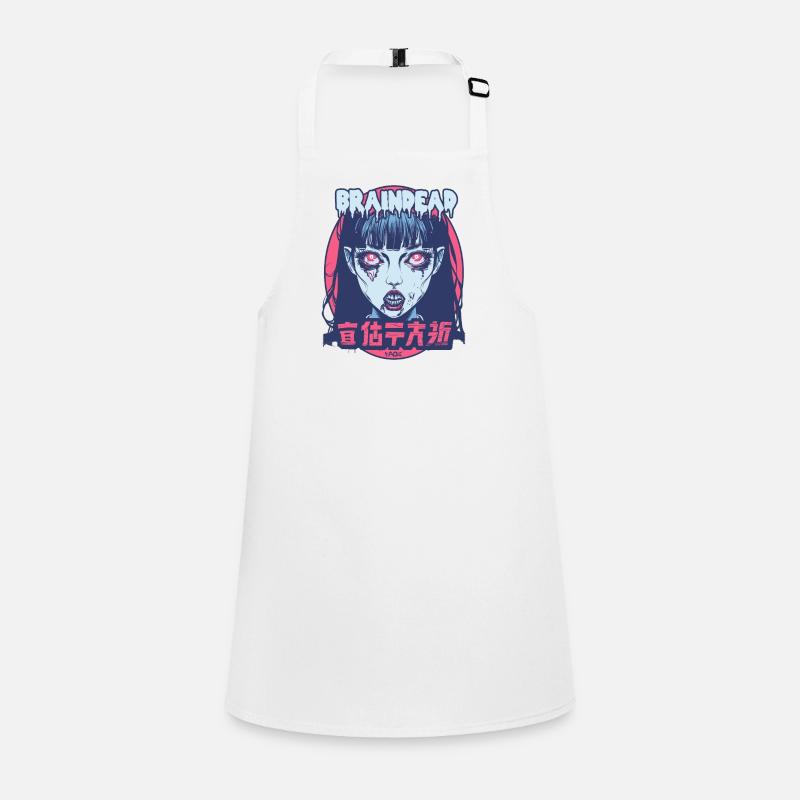 Brain-dead zombie girl is mentally dead Children's Apron