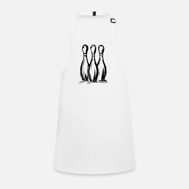 Bowling Pins Drawing Children's Apron