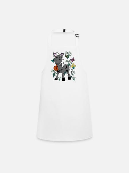 Horse Horses Spring Pony Gaul Ross Rider - Children's Apron - white - Front