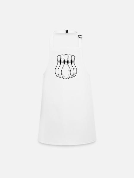 Funny Bowling Pins - Children's Apron - white - Front