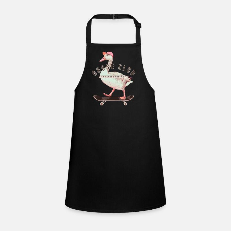 Goose Skateboarding Fun Design Children's Apron