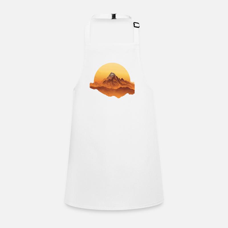 Sunset Mountains Circular Shape Children's Apron
