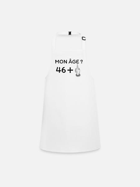 mon âge 47 - Tablier Enfant - blanc - Devant