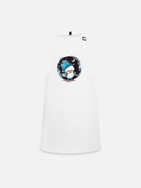 Sleeping dove with moon and stars - Children's Apron - white - Front