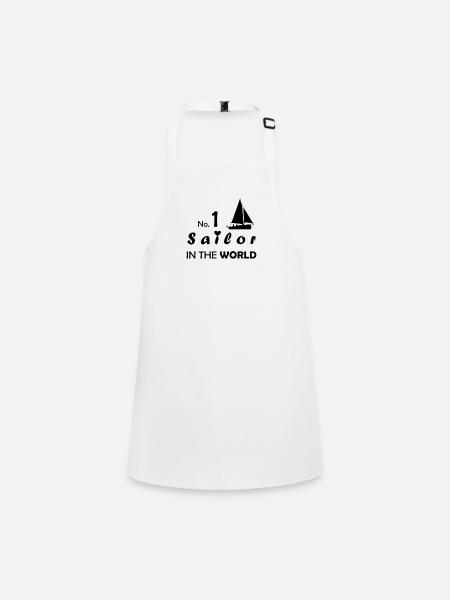 No1 Sailor in the World Sailing Sailor Sailor - Children's Apron - white - Front