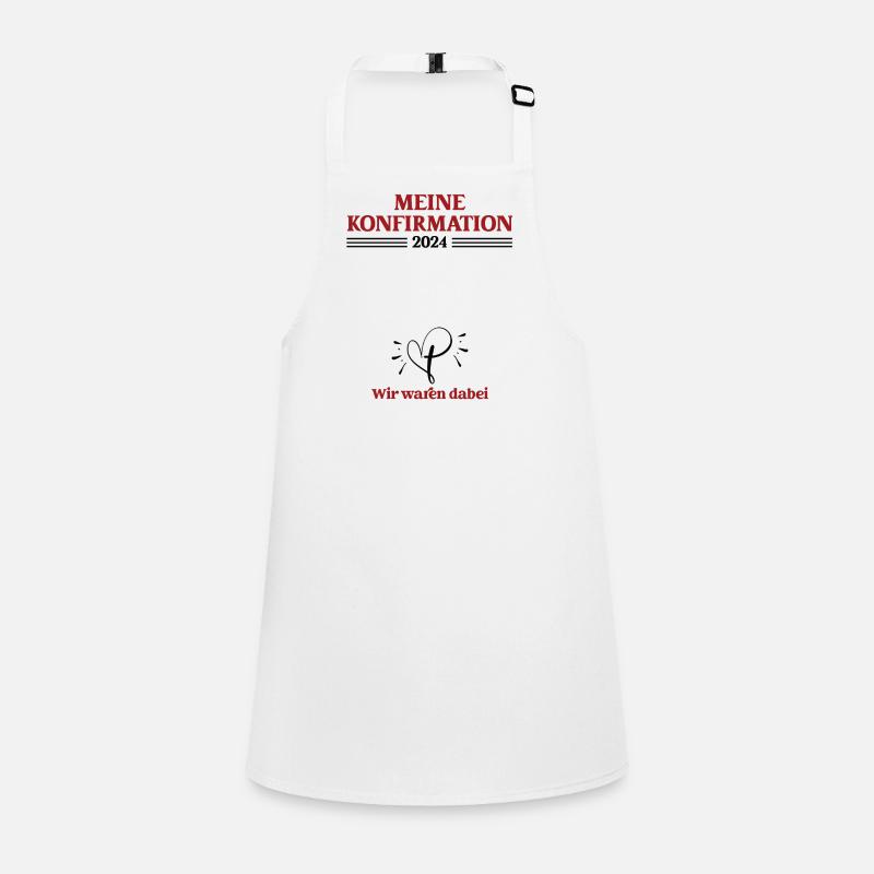 Meine Konfirmation 2024 Gästebuch Glaube Kirche Schürze für Kinder