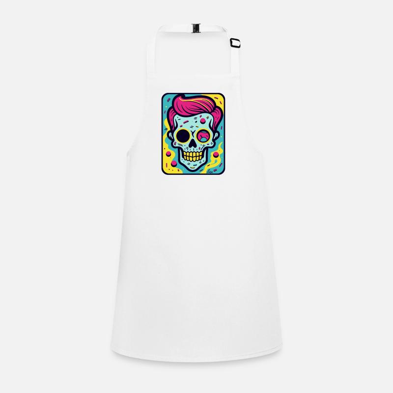 Funny, Cool Pop Art Skull Skull Children's Apron