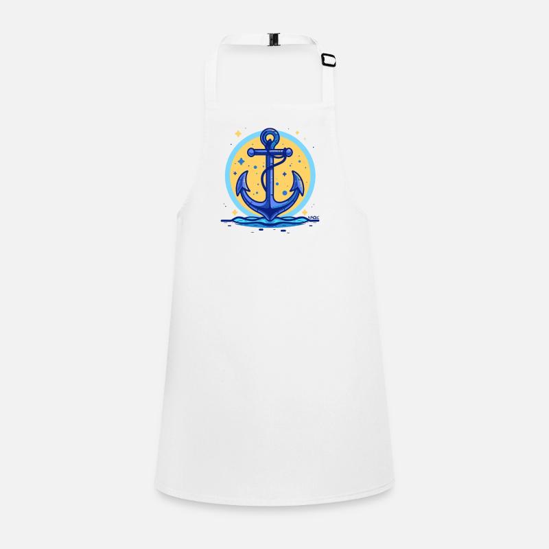 Ancre de navire bleue, symbole ancre de navire Tablier Enfant