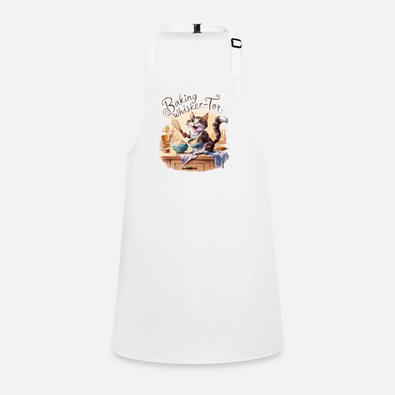 Liebenswerte Katze beim Backen Schürze für Kinder