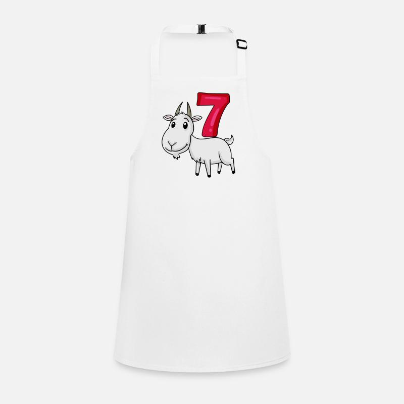 Motif 7e anniversaire Chèvre - Sept ans Tablier Enfant
