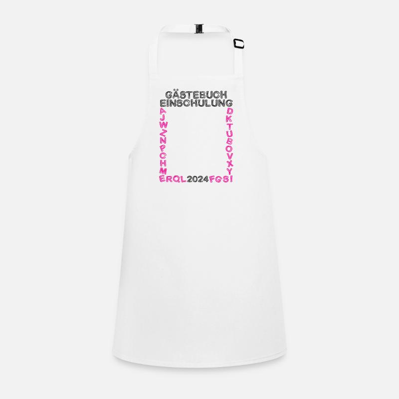 Gästebuch Einschulung 2024 Schulanfang Schulkind Schürze für Kinder