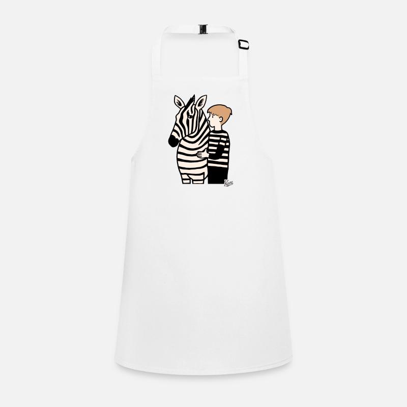 Junge mit Zebra Schürze für Kinder