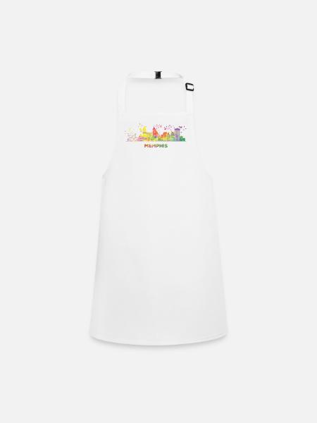 Memphean Skyline Memphis - Schürze für Kinder - Weiß - Vorne