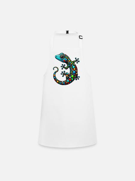 Gecko - Tablier Enfant - blanc - Devant