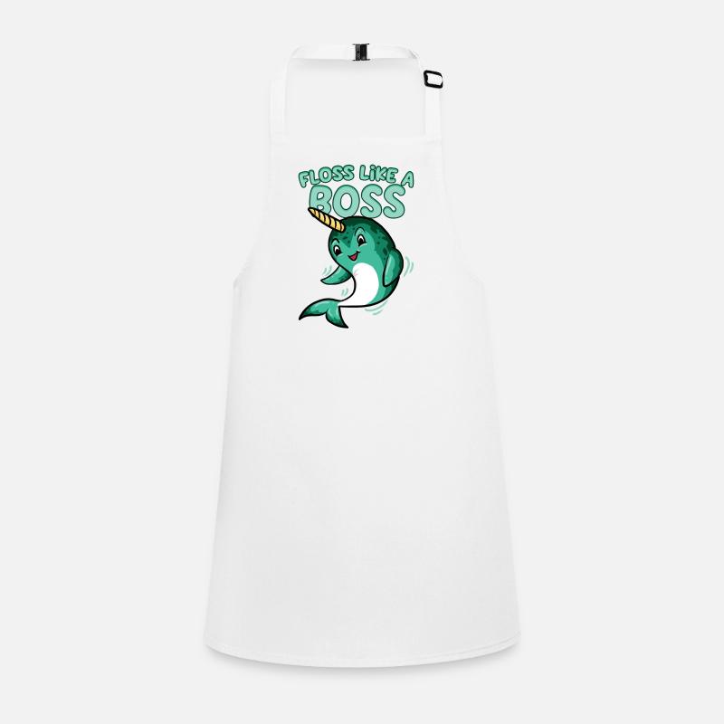 Floss Like A Bossy T-Shirt Flossing Dance Narwhal Tablier Enfant