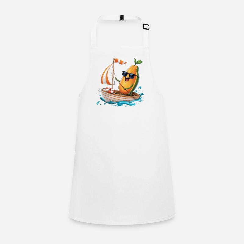 Frucht Papaya Bootfahren Geschenk Schürze für Kinder