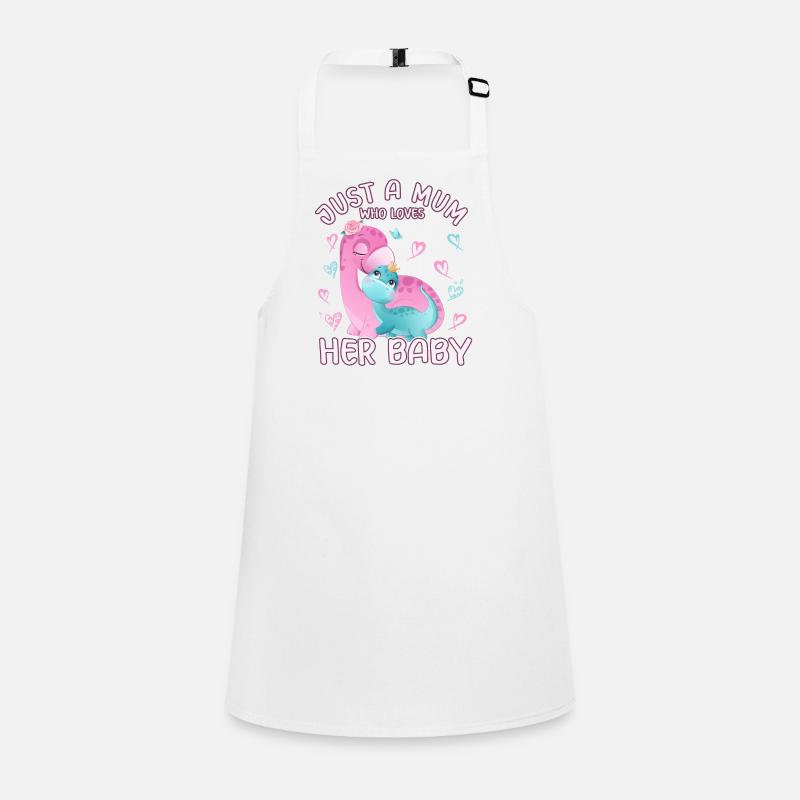 Mère Brontosaure Amour Bébé Dinosaure Tablier Enfant