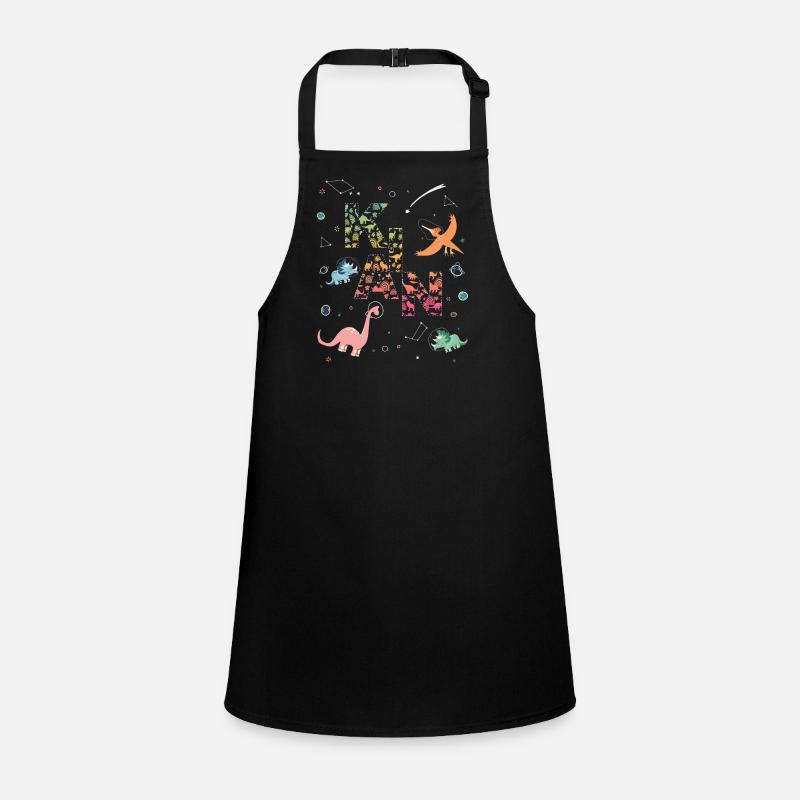 KIAN - Beautiful boy name with dinosaur Children's Apron