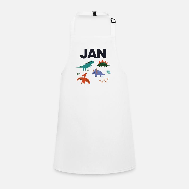 JAN - Beau prénom de garçon avec dinosaure Tablier Enfant