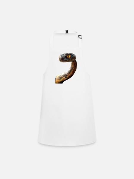 Serpent Python Cobra Mamba Serpent à sonnettes Serpent - Tablier Enfant - blanc - Devant