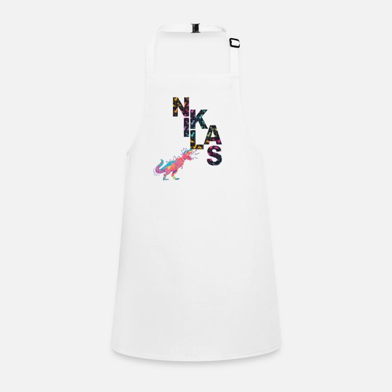 NIKLAS - Beautiful boy name with dinosaur Children's Apron