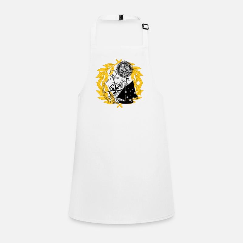 Kompass maritim Schiff Schiffe Seefahrt Käpten Schürze für Kinder