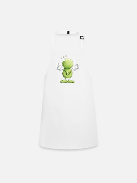 Frog Angel Innocence - Children's Apron - white - Front