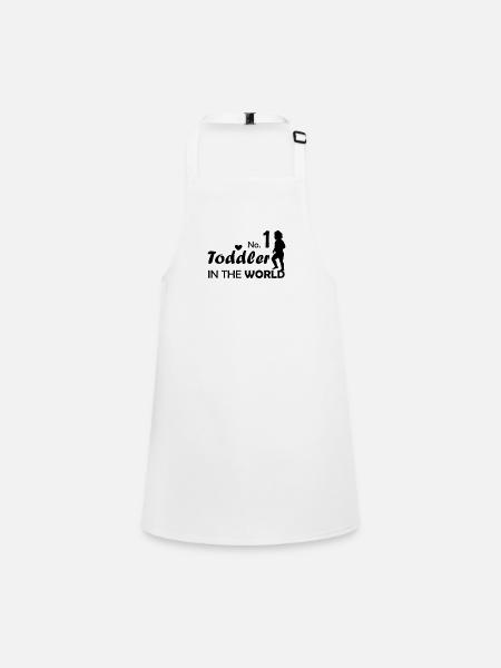 No.1 Toddler in the World Baby Toddler Parents - Children's Apron - white - Front