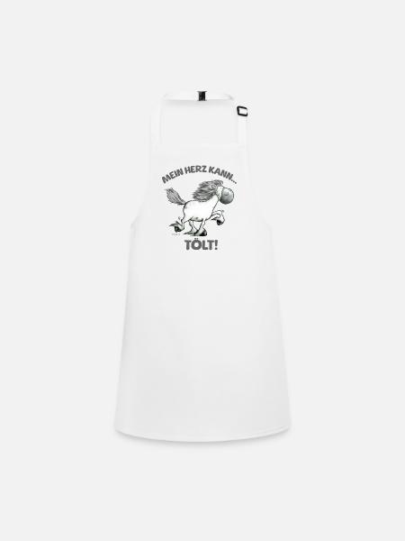 Funny Icelandic Horse My Heart Can Tölt Saying - Children's Apron - white - Front
