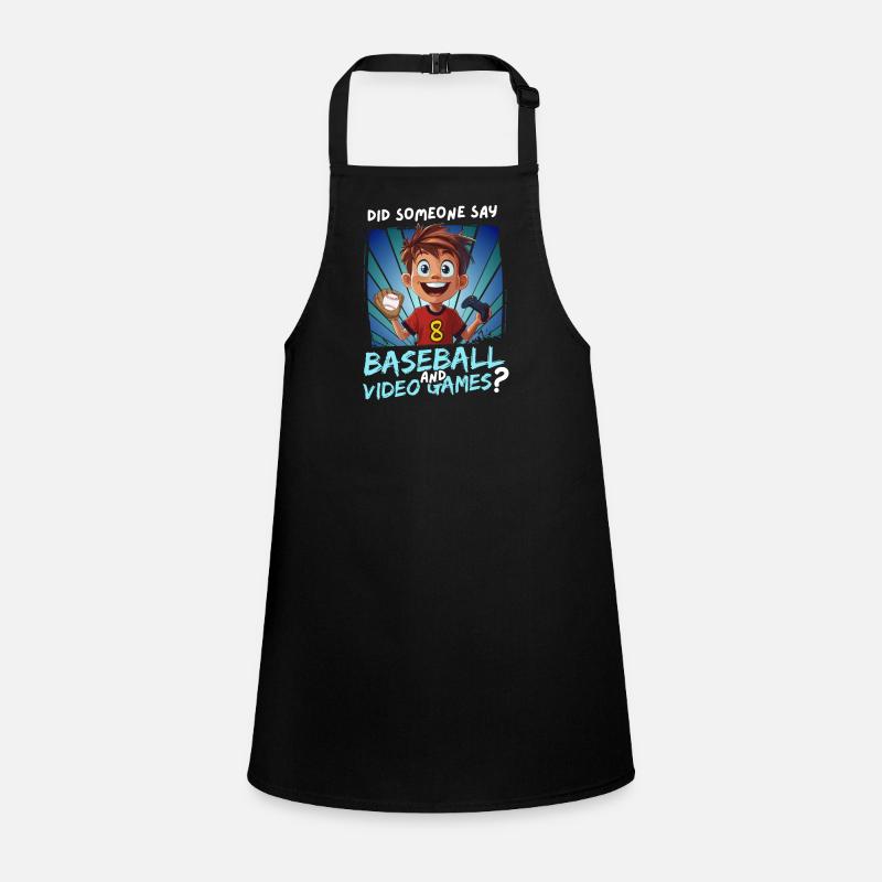 8th Birthday Baseball and Gaming for 8 Year Olds Children's Apron