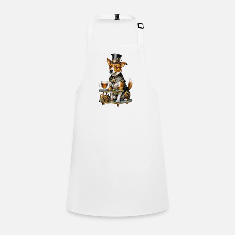 Steampunk Corgi Butler Schürze für Kinder