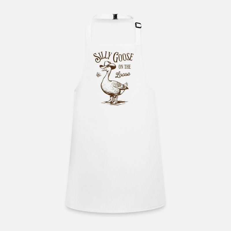 Silly Goose On The Loose Vintage-Style Design Schürze für Kinder