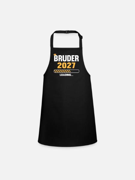 Bruder 2027 Loading - Schürze für Kinder - Schwarz - Vorne