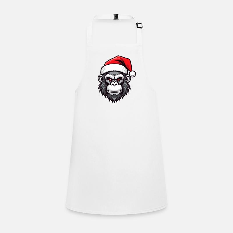 Portrait de Noël à tête de singe Tablier Enfant